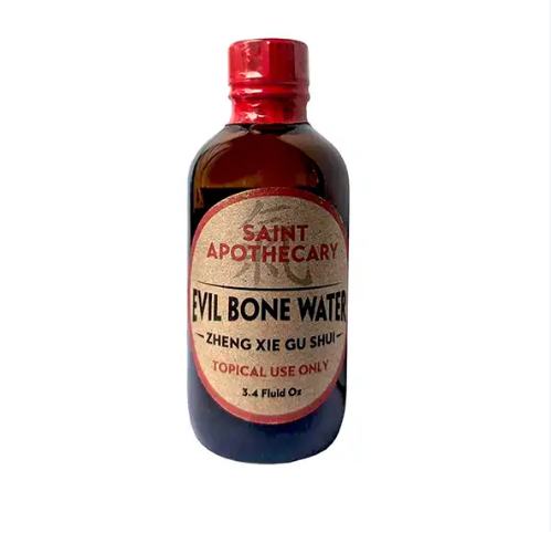 Herbal liniment for sore muscles and joint pain — Evil Bone Water Chinese medicine remedy.